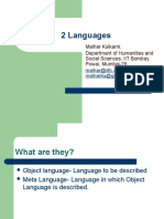 2 Languages: Malhar Kulkarni, Department of Humanities and Social Sciences, IIT Bombay, Powai, Mumbai-76