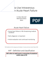 How To Use Intravenous Nitrate in Acute Heart Failure: Dr. Wahyu Aditya SPJP Rspad Gatot Soebroto Jakarta