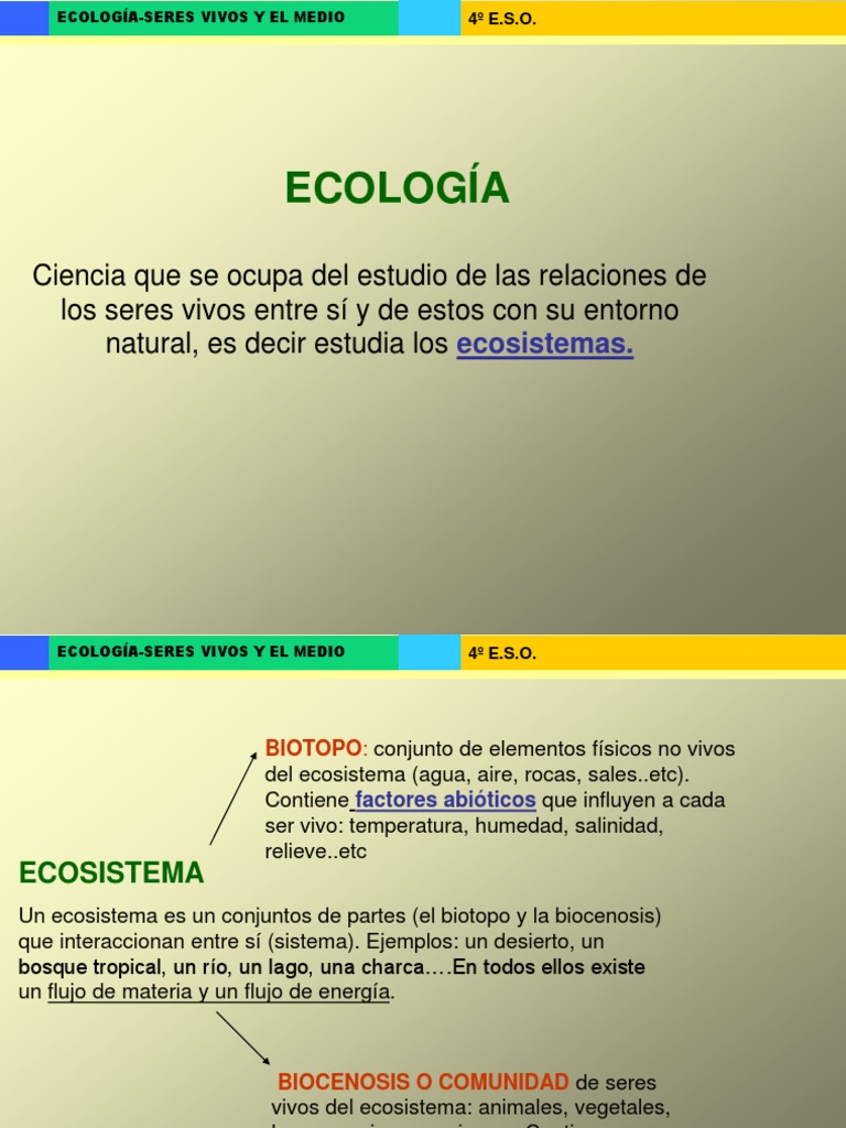 ECOLOGIA | PDF | Ecología | Ecosistema