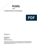 Lp-2000 Instruction Manual: Pro Lighting Equipment