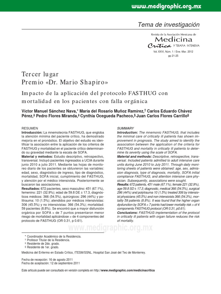 Aplicacion Fast Hug Paciente Critico PDF | PDF | Medicina | Cuidado de ...