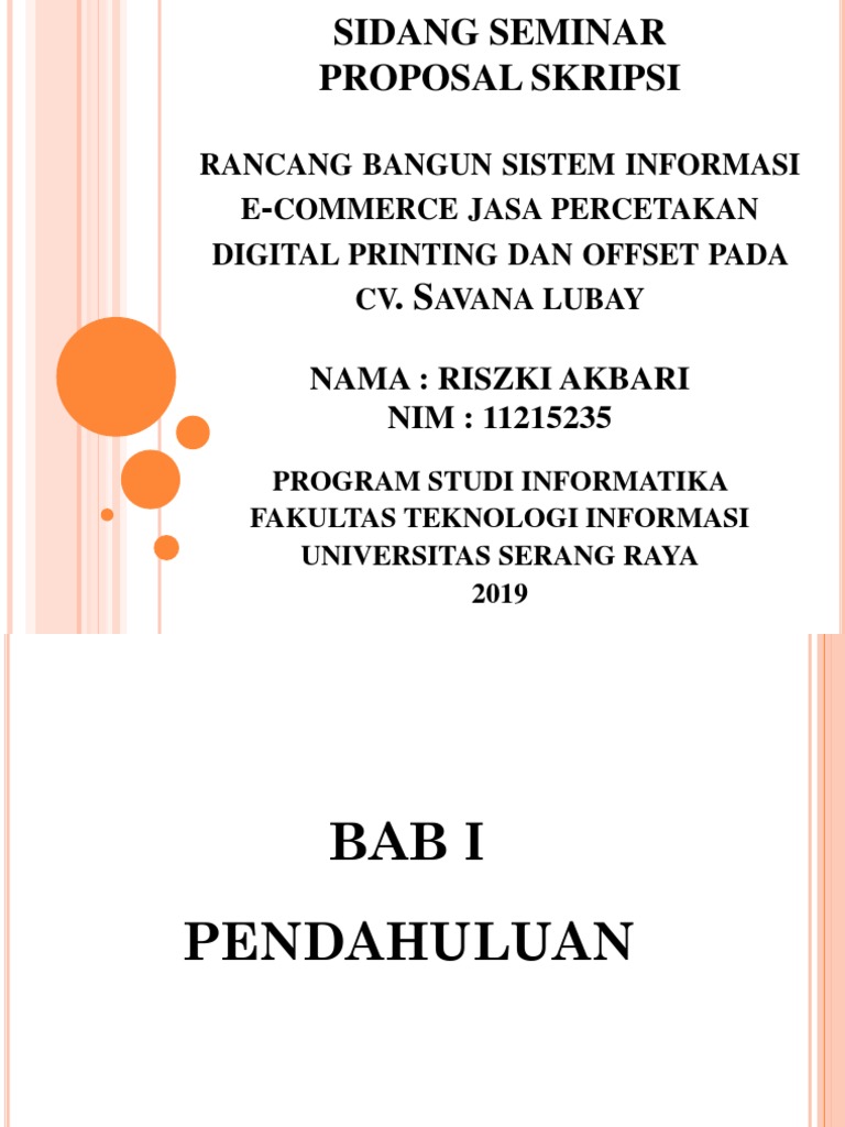 Rancang Bangun Sistem Informasi E Commerce Jasa Percetakan Digital Printing Dan Offset Pada Cv Avana Lubay