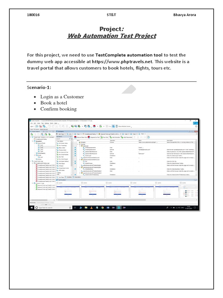 Web Automation Testing for PHPTravels | PDF