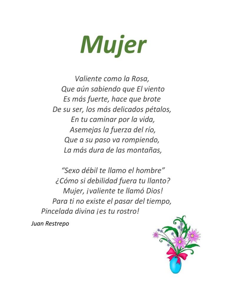 Poemas A La Mujer | PDF | Mujer | Amor