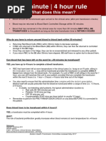 Blood Transfusion Timing Guidelines | PDF | Blood Transfusion | Human ...