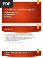 A Note on the Concept of Relevance