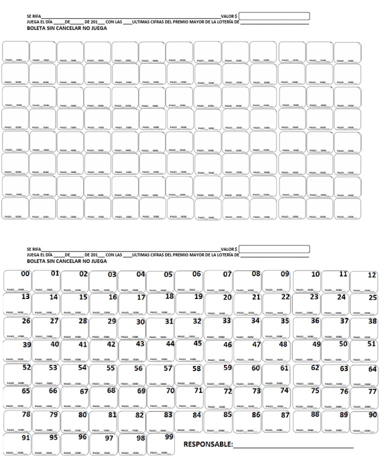 Talonario Rifas | PDF