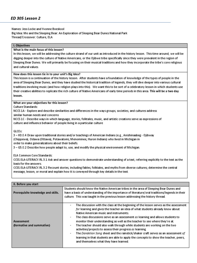 Lesson 2 - Culture | PDF | Ojibwe | Learning