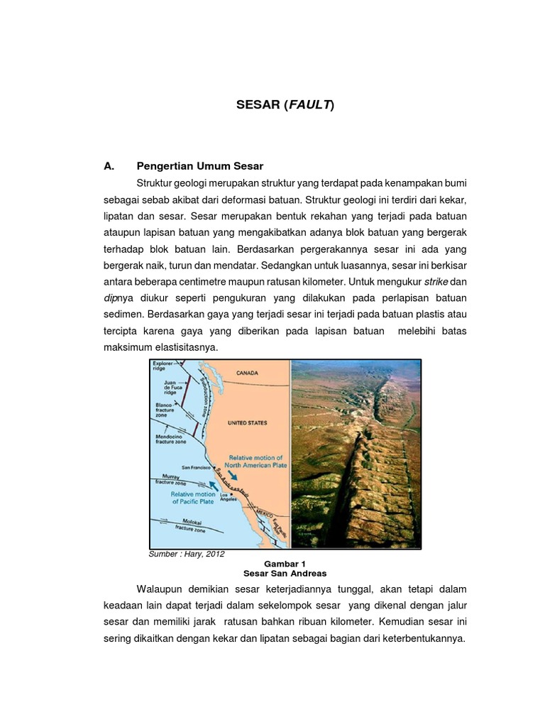 Klasifikasi Sesar Menurut Anderson 1951 | PDF | Ilmu Sosial | Sains ...