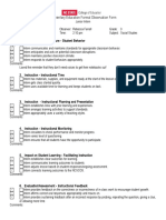 Elm Formal Observation Form Bland Ss