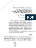 Odnos Strategije nacionalne bezbednosti i Strategije uspostavljanja nacionalne infrastrukture geoprostornih podataka u Republici Srbiji