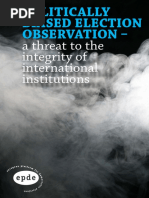 Politically Biased Election Observation - A Threat To The Integrity of International Institutions PDF