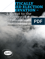 Politically Biased Election Observation - A Threat To The Integrity of International Institutions PDF