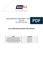 Wastewater Treatment Technology: Auo Sunpower SDN BHD Visit Report