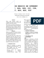 Trabajo-De-Investigacion Modelos de Negocio en Internet b2b, b2c, B2a, B2e, c2c, c2b, g2c, b2g, b2d, p2p