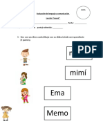 Evaluacion Lección Mamá