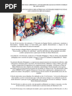 Emei Cecy Ribeiro Dias Apresenta Atividades Realizadas Neste Começo de Ano Letivo