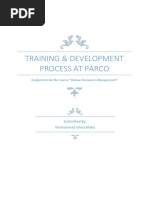 Training & Development Process in PARCO