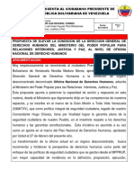 Punto de Cuenta para La Creación de Oficina Nacional de Derechos Humanos de Venezuela