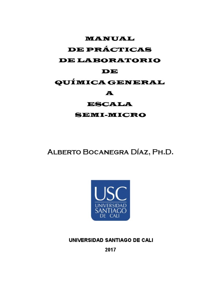 Manual De Practicas De Laboratorio Quimica General Pdf Destilación
