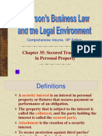 Chapter 35: Secured Transactions in Personal Property: Comprehensive Volume, 18 Edition
