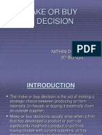 Make or Buy Decision