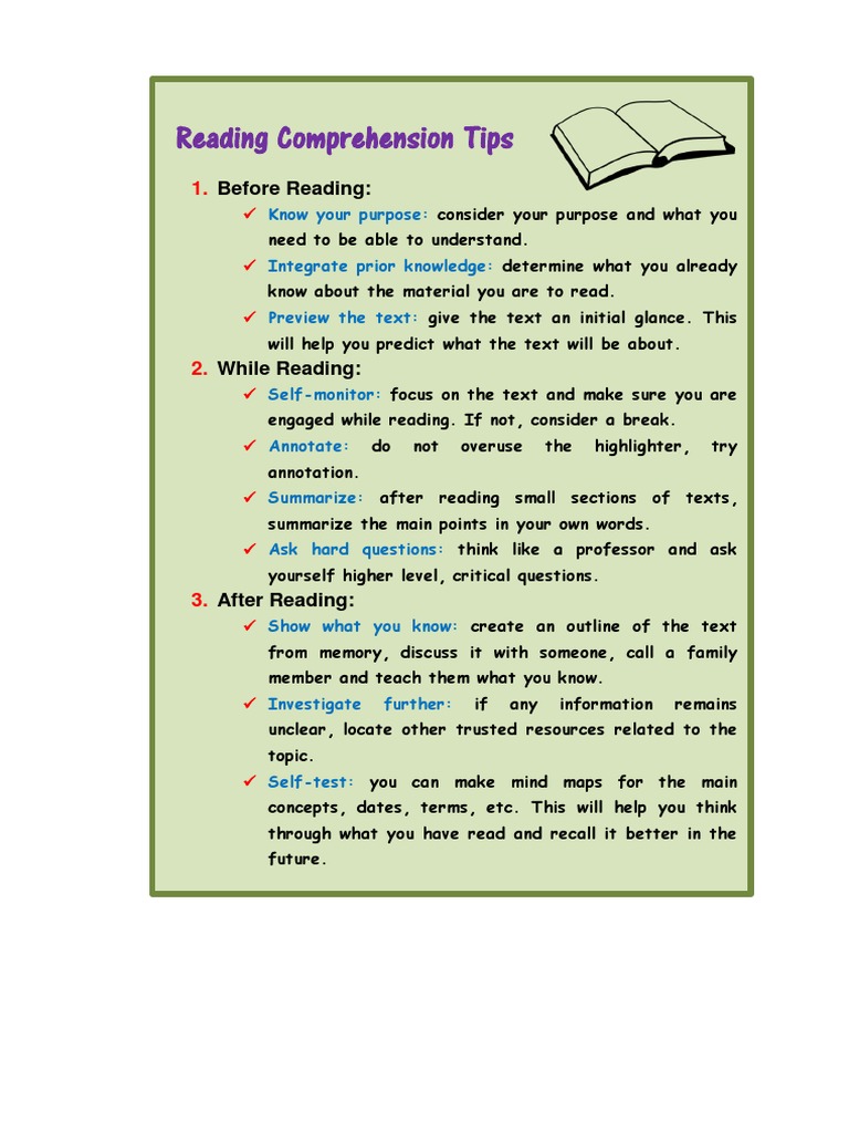 Reading Comprehension Strategies | PDF | Career & Growth | Science ...