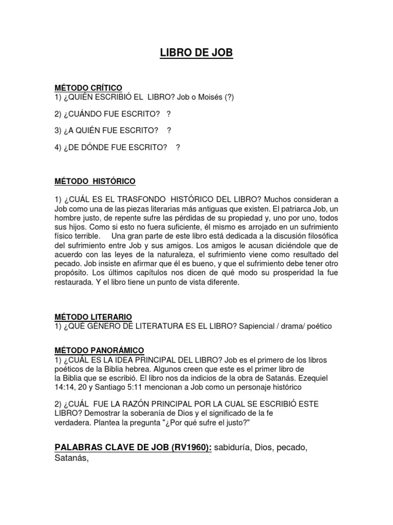 Libro de Job | PDF | Libro de trabajo | Dios