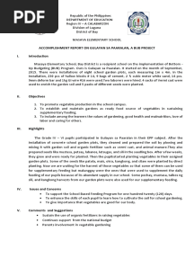 Accomplishment Report On Gulayan Sa Paaralan With Pictures 2