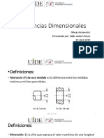 Tolerancias Dimensionales