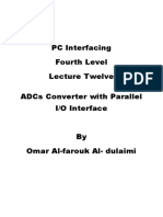 PC Interfacing Fourth Level Lecture Twelve Adcs Converter With Parallel I/O Interface