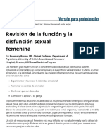 Revisión de La Función y La Disfunción Sexual Femenina - Ginecología y Obstetricia - Manual MSD Versión para Profesionales