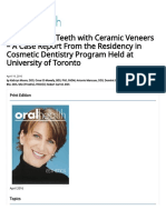 Beautify Your Teeth With Ceramic Veneers - A Case Report From The Residency in Cosmetic Dentistry Program Held at University of Toronto
