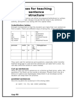 Ideas For Teaching Sentence Structure: Substitution Tables