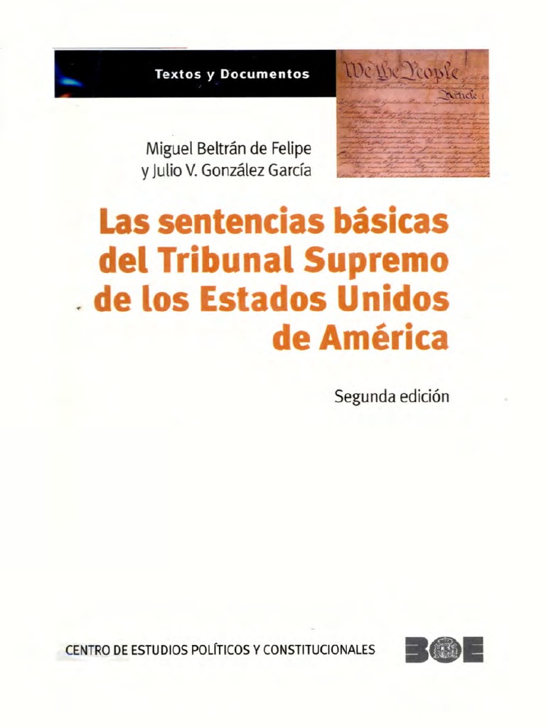 Sentencias Basicas Del Tribunal Supremo de Estados Unidos PDF | PDF