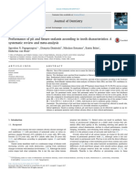 Performance of pit and fissure sealants according to tooth characteristics