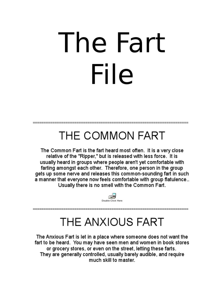 Fart File PDF Flatulence Methane