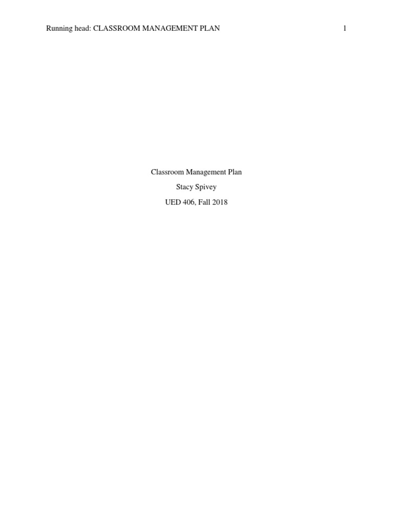 Classroom Management Plan Overview | PDF | Classroom Management | Teachers