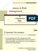 Insurance in Risk Management: by V Ramakrishna