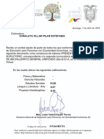 Certificado de Presentacion A Los Examenes