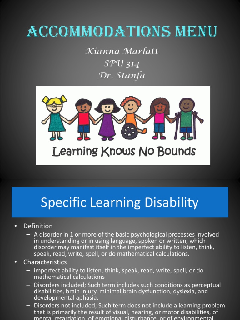 Menu PDF Visual Impairment Intellectual Disability