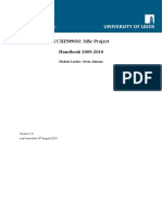 MSC Project Handbook 4th August