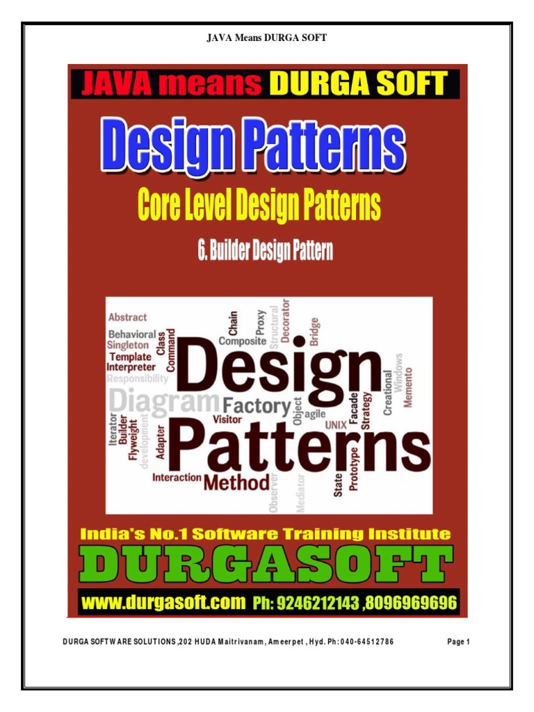 Builder Design Pattern in Java | PDF | Software Design Pattern | Java ...