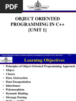 Object Oriented Programming in C++ (UNIT 1)