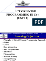 Object Oriented Programming in C++ (UNIT 1)