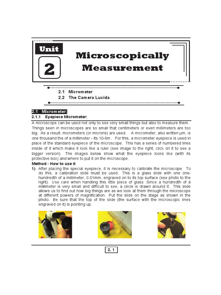 Camera Lucida in Microscopy Techniques | PDF | Camera | Microscope