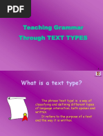 Teaching Grammar Through TEXT TYPES