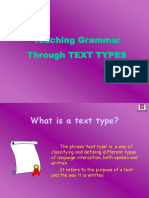 Teaching Grammar Through TEXT TYPES