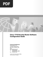 Cisco 1710 Security Router Software Configuration Guide: Corporate Headquarters