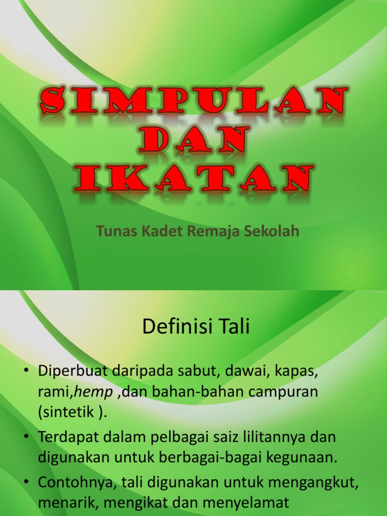 10 Jenis Simpulan Dan Ikatan Pdf